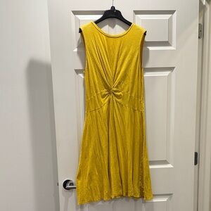 Caslon Yellow Twist-Front Midi Dress